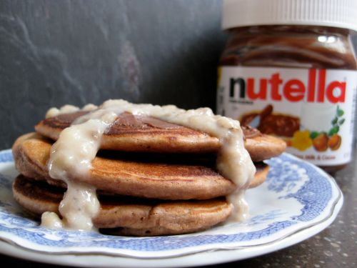Nutella Pancakes With Banana Sauce